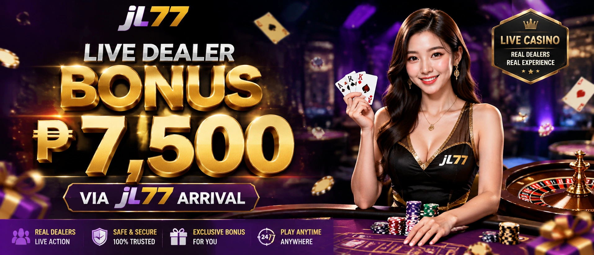 jl77 Live Casino hero image
