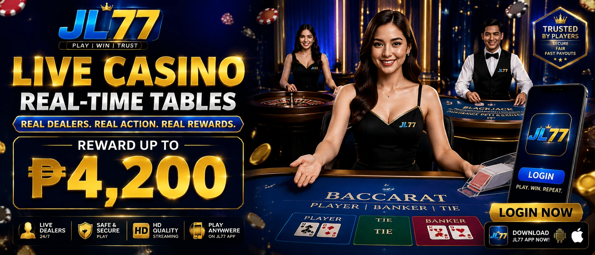 jl77 live casino table view